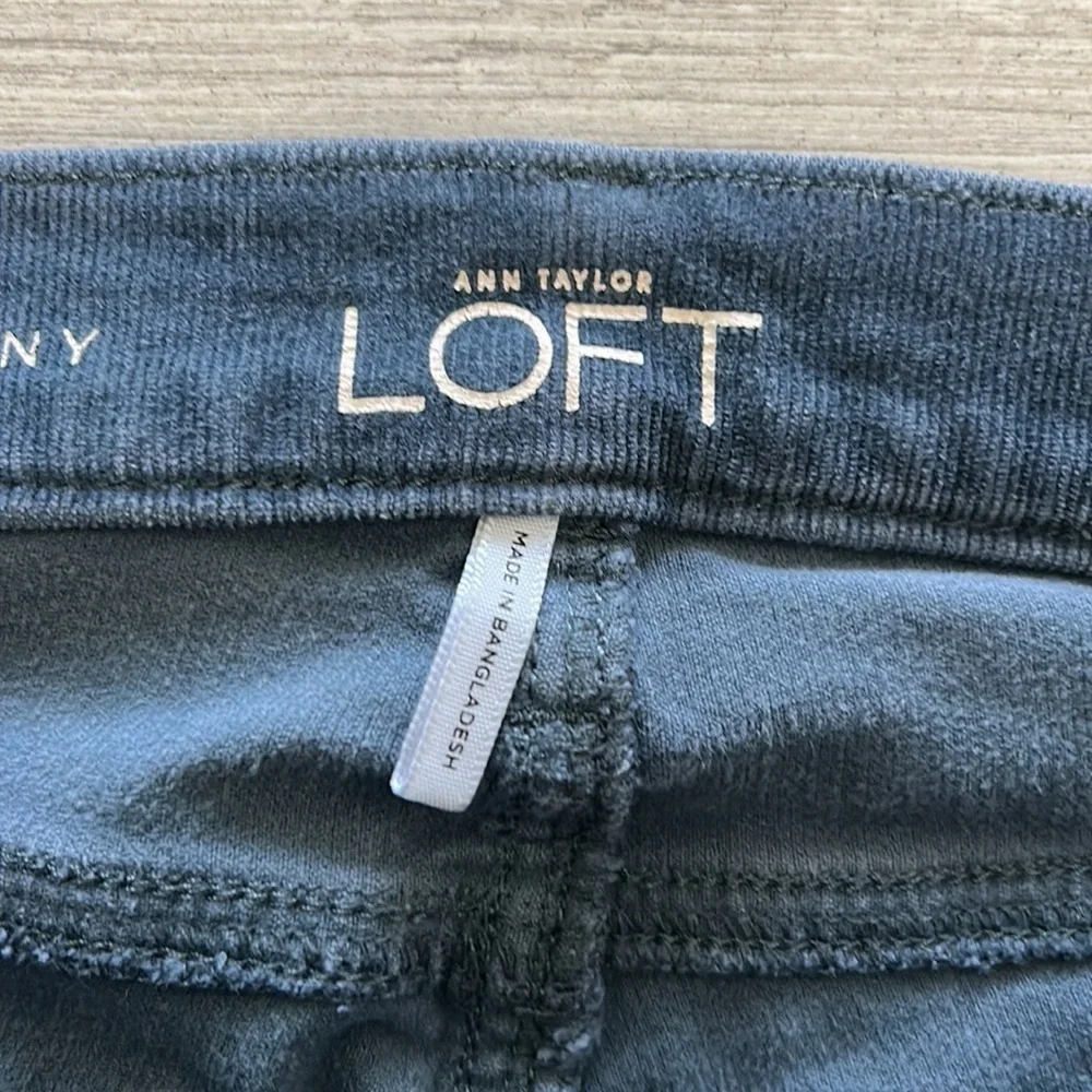 LOFT modern skinny fit blue cords corduroy pants size 0